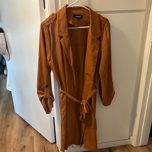 Cognac Orange Trench Coat
